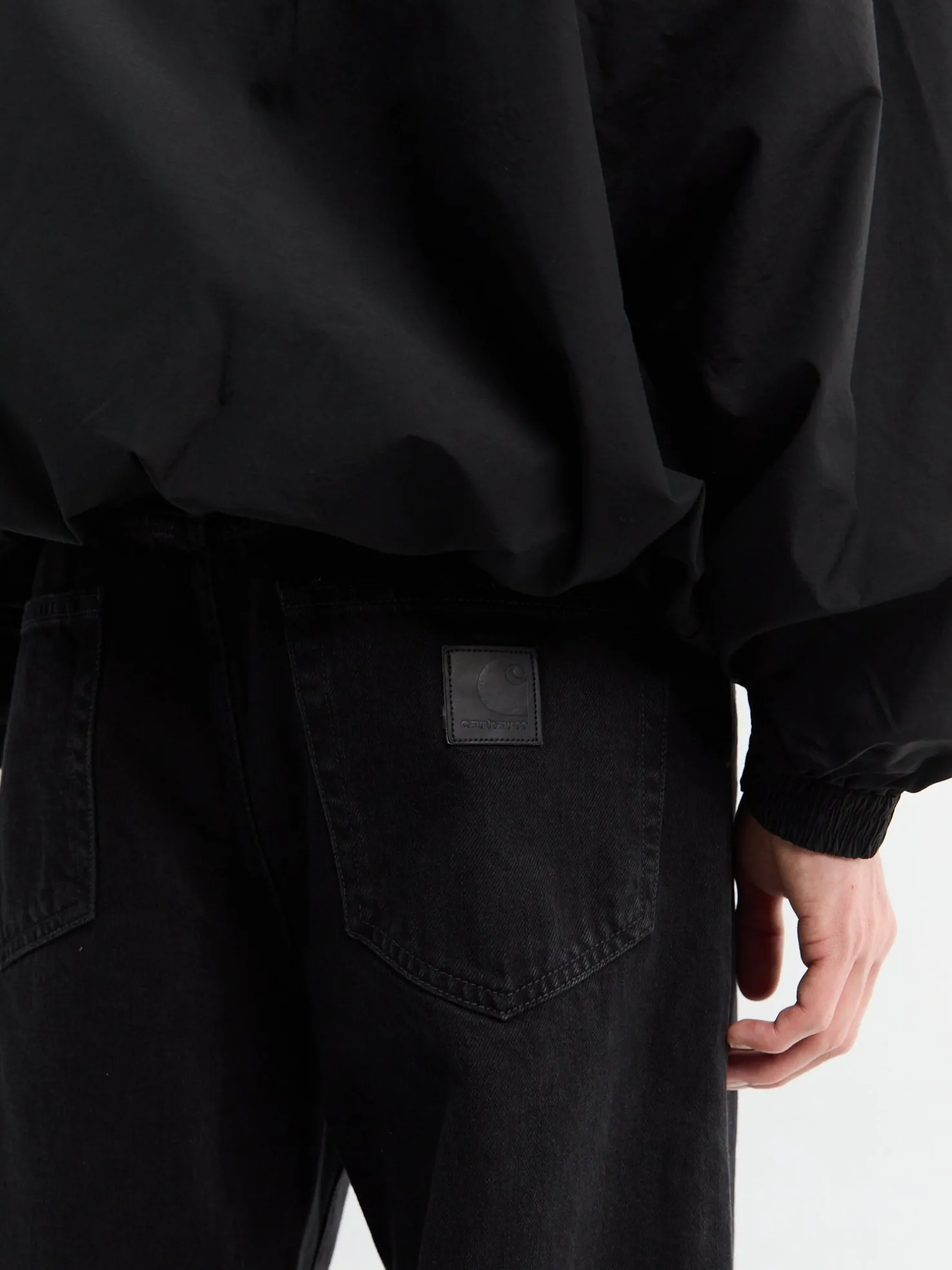 Aaron Pants i Sort stone washed