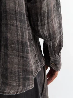 Above Shirt i Penumbra Check Sheercoat Linen
