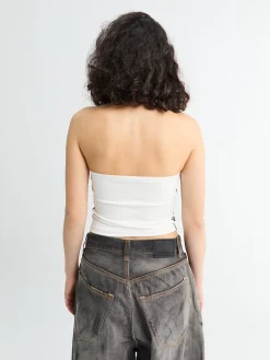 Adicolor 3 Stripe Tube Top i Hvid og Sort