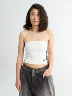 Adicolor 3 Stripe Tube Top i Hvid og Sort