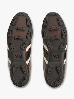 Adidas x WALES BONNER x Y3 The Field Lizzard Sneakers i Creme Hvid, Mørkebrun og Core Sort