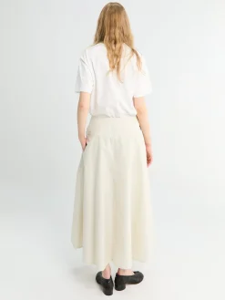 Agat Gathered Skirt i Bone