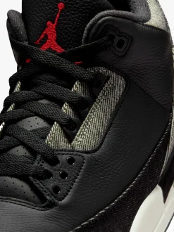 Air Jordan 3 x Levi's® Sneakers Black Denim i Sort, Hvid og Sort-Gym Rød