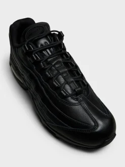 Air Max 95 Big Bubble Leather QS Sneakers i Triple Black