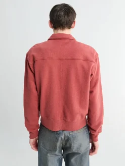 Bandak Cotton Linen Loopback Jakke i Cowhide