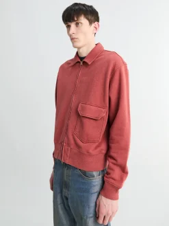 Bandak Cotton Linen Loopback Jakke i Cowhide