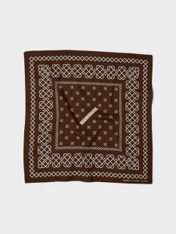 Bandana med stribemønster i Brun