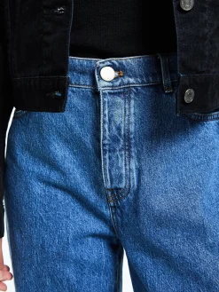 Barrel Jeans i Washed Blue