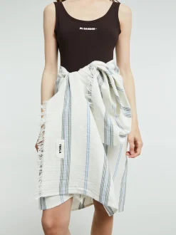 Beach Cotton Sheet i Villa Stripes