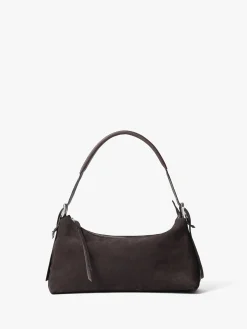 Belted Baguette Taske i Ibenholt Brun