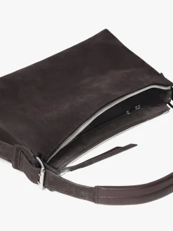 Belted Baguette Taske i Ibenholt Brun