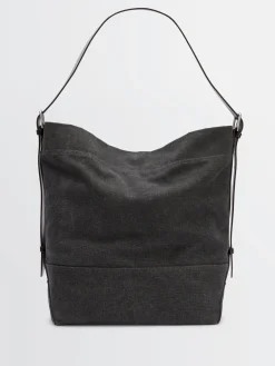 Belted Tote Bag i Ash Black