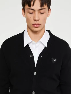 Black Heart Cardigan i Sort