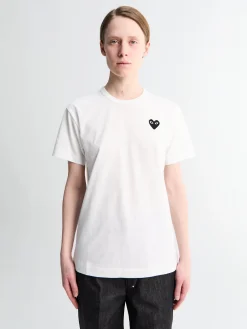 Black Heart T-Shirt i Hvid