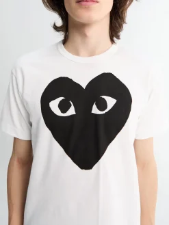 Black Heart T-Shirt i Hvid