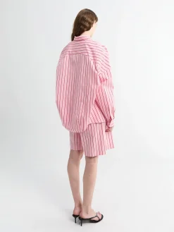 Bomuldsskjorte i Pink