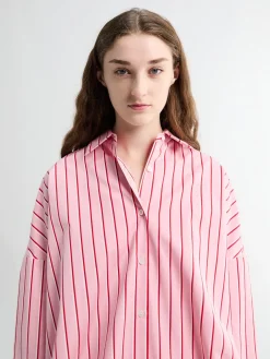Bomuldsskjorte i Pink