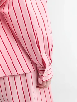 Bomuldsskjorte i Pink