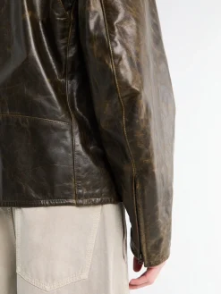 Boxy Biker Jacket i Bronze