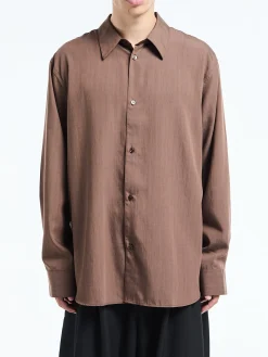 Boxy Oversized Skjorte i Brun
