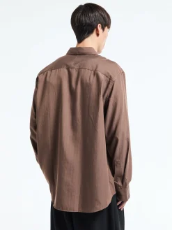 Boxy Oversized Skjorte i Brun
