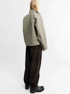 Brice Full Zip Cotton Oxford Jakke i Weimaraner Grey