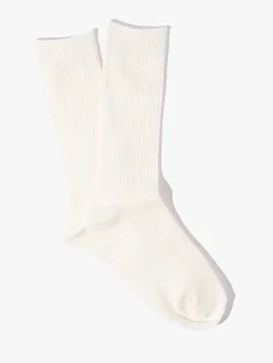 Brilliant Crew Socks i Råhvid