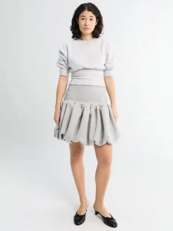 Camilla Skirt i Grå Melange