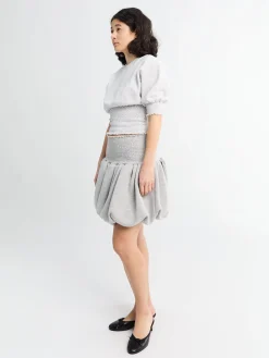 Camilla Skirt i Grå Melange
