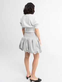 Camilla Skirt i Grå Melange