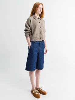 Carlo Denim Shorts i Mellemblå
