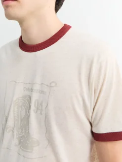 Celebrazione Ringer T-Shirt i Broken White