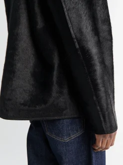 Coach Jacket i Sort læder