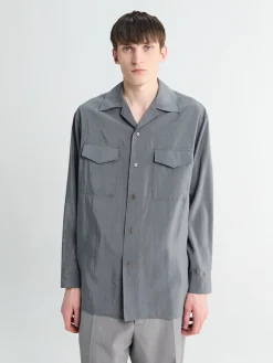 Convertible Collar Shirt i Aluminium