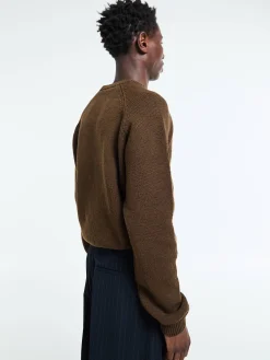 Crewneck Strik i Brun