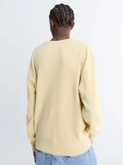 Crewneck Sweater i Smørgul