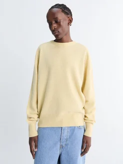 Crewneck Sweater i Smørgul