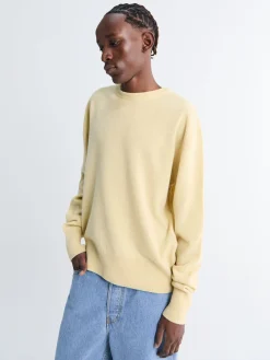 Crewneck Sweater i Smørgul