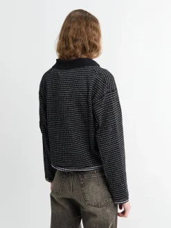 Cropped Polo i Black Check
