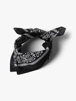 Cross Pattern Bandana i Sort