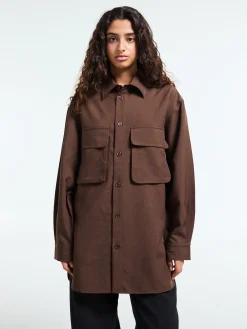Culver Cargo Skjorte i Dark Brown