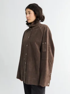 Dash Læder Suede Utility Jakke i Grå