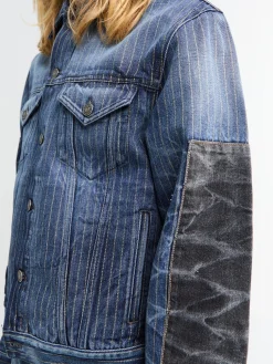 Denimjakke i Blå og Sort