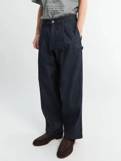 Denim Tuck Pants i Indigo