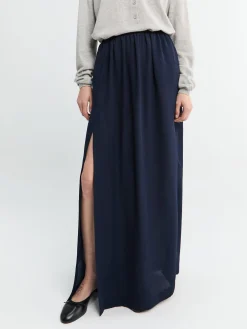 Elie Fluid Maxi Skirt i Navy