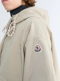 Eucalyptus Hooded Kort Dunjakke i Beige