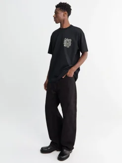 Everson Pant i Black og Palisander Garment Dyed