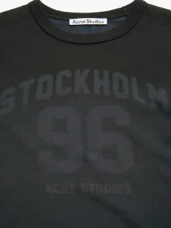 Fitted Logo T-shirt i Falmet Blå