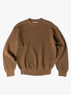 Flat Yarn Rib Knit i Lysebrun