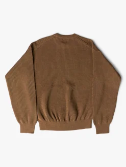 Flat Yarn Rib Knit i Lysebrun